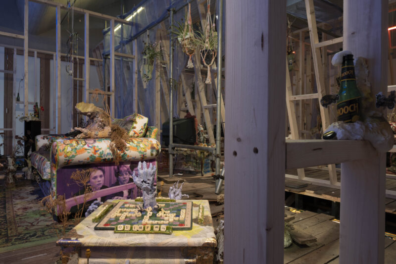  Lindsey Mendick, Where The Bodies Are Buried, installation view at YSP, 2023. Courtesy the artist. Photo © Jonty Wilde, courtesy YSP