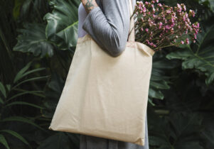 Design space on tote bag