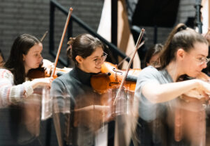 String students performing 