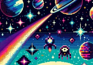 Eight-bit image of space