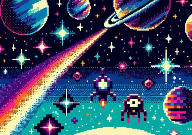 Eight-bit image of space