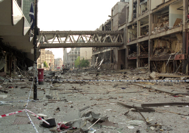 Manchester Destruction after IRA Bomb