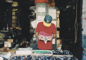 looking through junk