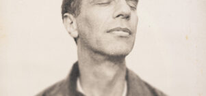 Textured portrait image of Jarman