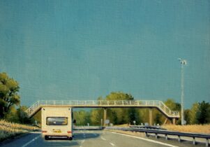 Jen Orpin - A Very 70's Summer. Oil on cradled panel